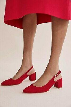NIB $159 Designer COUNTRY ROAD Leather Marley Slingback Shoes Italian 39 Chilli