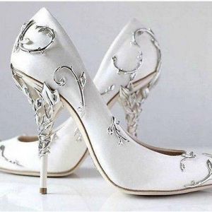 Womens High Heel Metal Decor Pointed Toe Shoes Wedding Pumps Nightclub Stilettos
