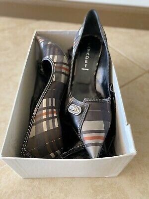 NEW CASADEI DESIGNER WOMEN'S SHOES  POINTY TOE 10M 6579 Blck