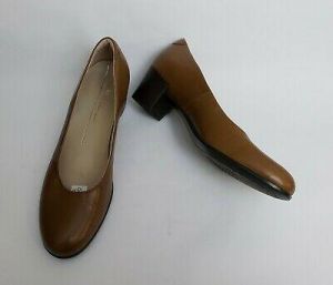 Ecco Womens Shoes Heels Pumps Brown Slip On Danish Design Size US 8-8.5 EUR 39
