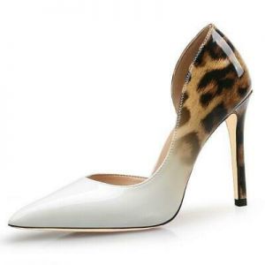 Shadow Leopard Womens Leather Pumps Shoes Pointed Toe 10CM/12CM Stilettos Heels