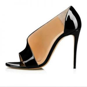Sexy Women's Patent Leather Sandals Shoes Stilettos Heels Open Toe Party Fashion