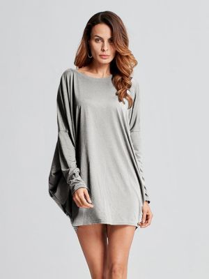Casual Women Batwing Sleeve Irregular T-shirt