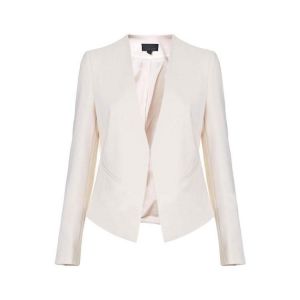 Women Elegant Brief V-neck No Button Pocket OL Work Short Blazer