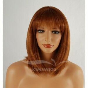GINGER MIX WIG LADIES WOMENS RAZOR CUT STYLE SHOULDER LENGTH UK SELLER