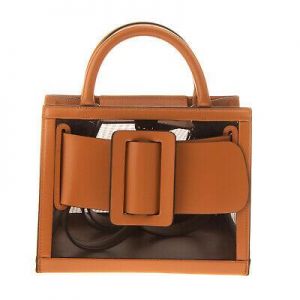 RRP €1100 BOYY Leather Tote Bag Contrast Mesh Buckle Front Structured Design