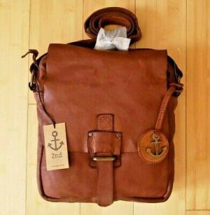 🎁 NWT Harbour 2nd Marlies Crossbody Messenger Bag Cognac German Design Handmade