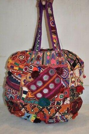 Designer Indian Vintage Banjara  Bag tribal gypsy Boho mirror work BagBG013