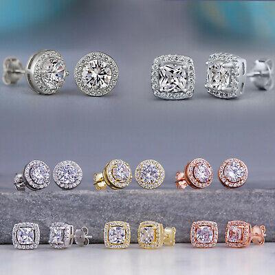 Bargain sales 925 Silver,Gold,Rose Gold Stud Earrings for Women Fashion Jewelry A Pair/set