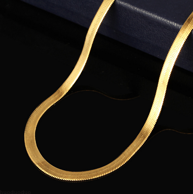 Bargain sales Fashion Men Women 18K Gold Plated Snake Chain Choker Necklace Jewelry 20-24 Inch