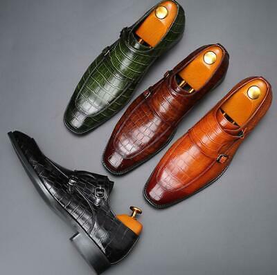 Bargain sales Men's Formal Dress Work Business Faux Leather Shoes Casual Monk Strap Oxfords