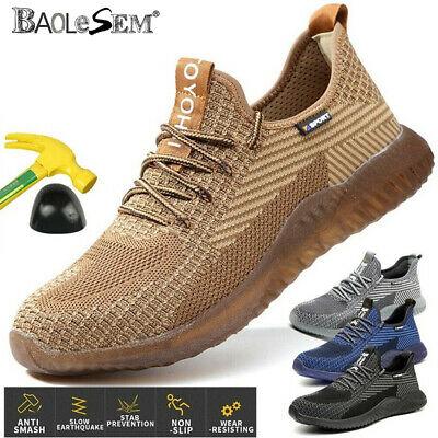 Bargain sales Men's Work Safety Shoes Steel Toe Bulletproof Boots Indestructible Sneakers Size