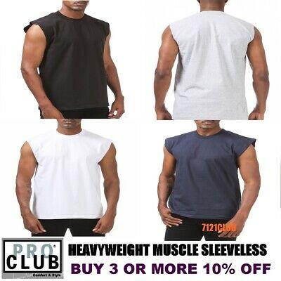 Bargain sales PRO CLUB SLEEVELESS T SHIRTS MENS HEAVYWEIGHT MUSCLE TANK TOP BIG AND TALL M-7XL