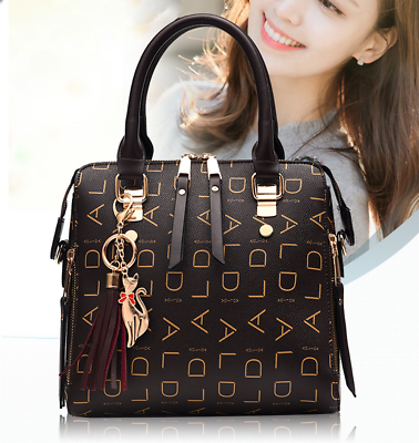 Bargain sales New fashion Women Handbags Shoulder Bags Tote Purse Zip Faux Leather Bag Satchel