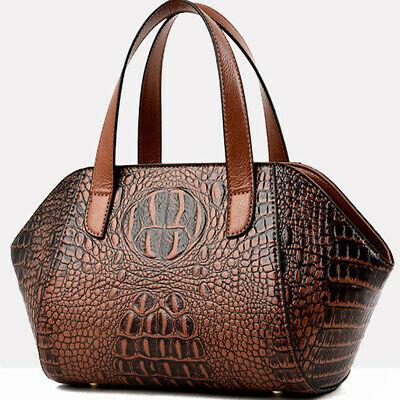 Bargain sales Women's Leather Crocodile Handbags Satchel Tote Sling Shoulder Bag Crossbody Bag