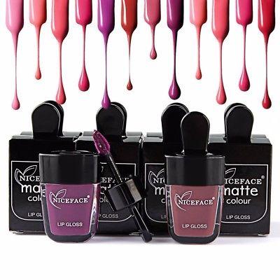 Bargain sales Waterproof Long Lasting Matte Lip Gloss Velvet Ice cream Makeup Liquid Lipstick