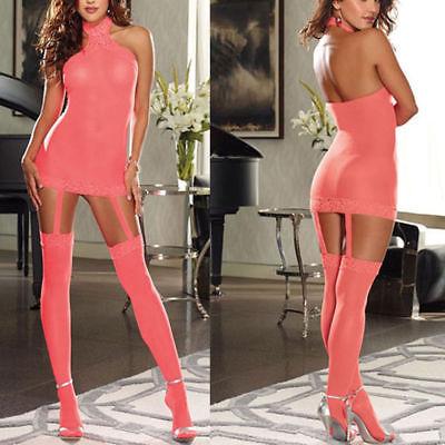 Bargain sales New Women Lace Lingerie Sock Tops Bodysuit G String Teddy Nightwear Underwear