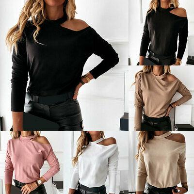Bargain sales Fashion Women Cold Shoulder Blouse Long Sleeve Tops T Shirt Tees Casual Blouse