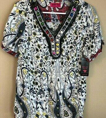 Bargain sales NWT Women's Universal Fashion Multi-Color Short Sleeve Tunic Shirt - Size Small