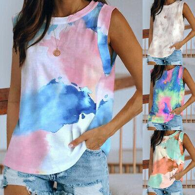 Bargain sales Women's Fashion Sexy Sleeveless Tie Printed Casual Cotton Tank Top T Shirts US