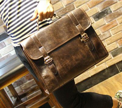 Bargain sales Men's Business Case Briefcase PU Leather Shoulder Suitcase Messenger Laptop Bag