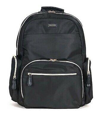 Bargain sales Kenneth Cole Reaction Women's Laptop Backpack Sophie Nylon Black Gold Travel Bag