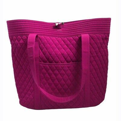 Bargain sales Vera Bradley Women's Large Quilted Pink Tote Bag Shoulder Bag