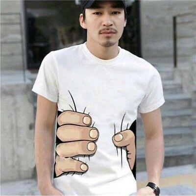 Bargain sales HOT NEW Men's Fashion 3D Printed T-shirt Big Hand Funny Sleeve Short Tee Shirt