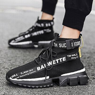 Bargain sales Men's Casual Sneakers Sports Athletic High Top Shoes Breathable Outdoor Trainers