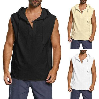 Bargain sales Fashion Men Sleeveless Hoodie Hooded Sweatshirt Tank Tops Gym Fitness Sport Vest