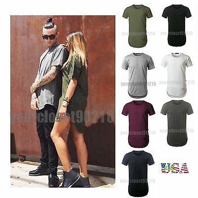Bargain sales Men Basic Long T- Shirt Extended Fashion Hipster Lot Elongated Crew Neck Tee