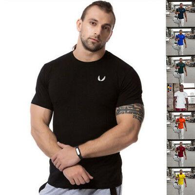 Bargain sales Men's Cotton Short Sleeve Fashion Summer Casual T-shirt Male Workout Tops Tees