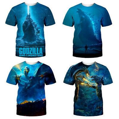 Bargain sales Fashion Women/Men's Godzilla King of the Monsters 3D Print Short Sleeve Casual