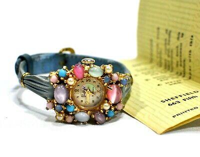 Bargain sales Vintage SHEFFIELD Women's Watch w/ Warranty Card - Decorated with Stones