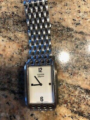 Bargain sales Citizen Elegance Signature Women's Stainless Steel Rectangular White Face Watch