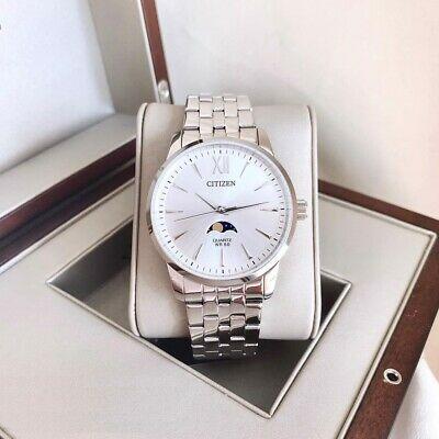 Bargain sales Citizen AK5000-54A Quartz Analog Moon Phase Stainless Steel Bracelet Men's Watch