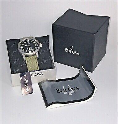 Bargain sales Bulova Military Men's Canvas Strap Watch bul96a102