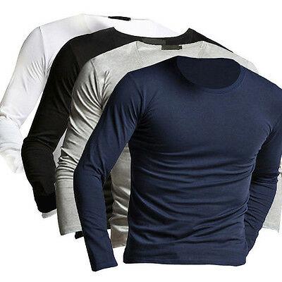 Bargain sales Men T-Shirt Long Sleeve Cotton T-Shirts Tops Slim Fit Shirt Warm Fashion Casual