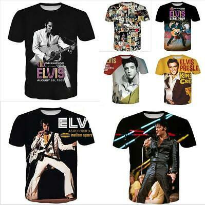 Bargain sales Fashion Womens/Mens Elvis Presley 3D Print Casual Tshirt Short Sleeve Tops Tee