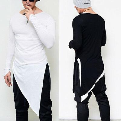 Bargain sales Tops Blouse Fashion Men's Slim Fit Irregular Long Sleeve Muscle Tee T-shirt New