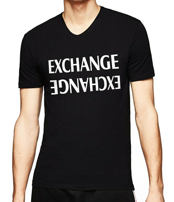 Bargain sales EXCHANGE LOGO FASHION CASUAL MEN'S SHORT SLEEVE V-NECK T-SHIRT