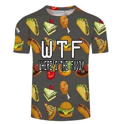 Bargain sales Fashion Women Men T-Shirt 3D Print Funny Delicious Temptations Short Sleeve Tops
