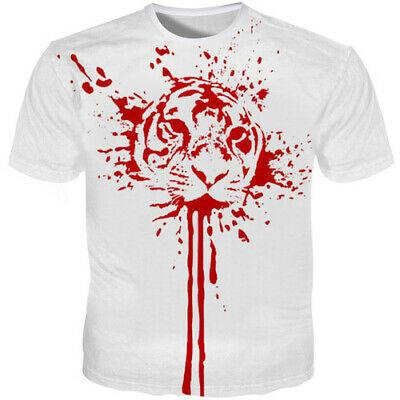 Bargain sales New Design Fashion White Women Men T-Shirt 3D Print Tiger Short Sleeve Tee Tops