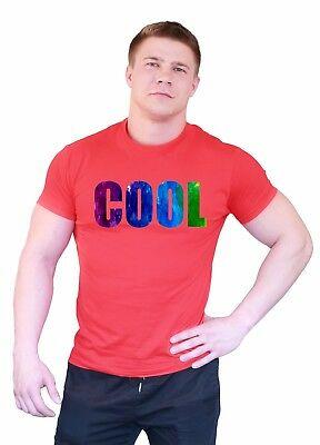 Bargain sales New Colour Fashion S - XXL Cool Short Sleeve print Men's Cotton T-Shirt 0077