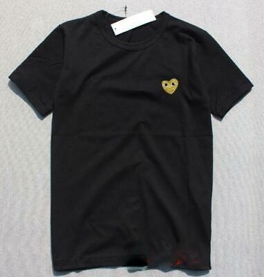 Bargain sales Fashion MEN'S Round neck  PLAY Lovely Gold Heaert Women Short Sleeve T Shirt