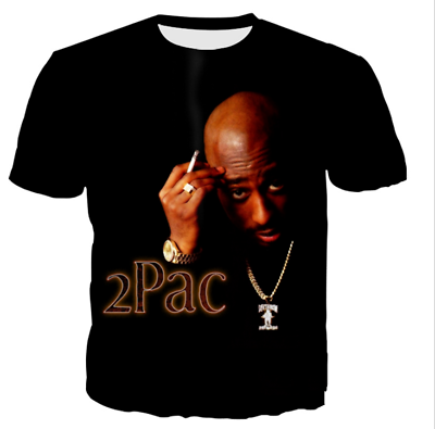 Bargain sales Fashion Women/Men 3D Print Rapper 2pac Tupac Casual T-Shirt Short Sleeve Tops