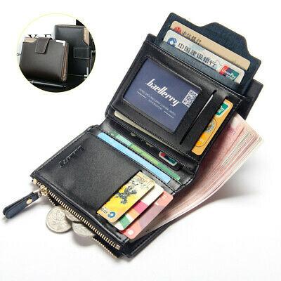 Bargain sales Men's Leather Bifold Wallet Coin Purse ID Credit Card Holder Short Money Clip