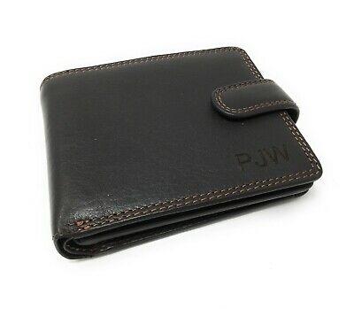Bargain sales Personalised RFID Men's Leather Wallet Fathers Day Birthday Engraved Free
