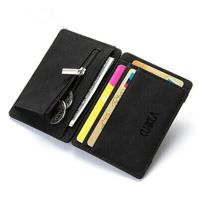 Bargain sales Men's Leather Credit Card Slim Business Coins Pocket Fashion Protection Wallet
