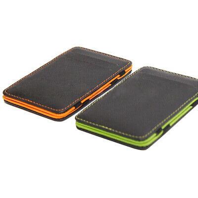 Bargain sales US_ Mens Fashion Faux Leather Magic Credit Card ID Money Clip Slim Wallet Holder